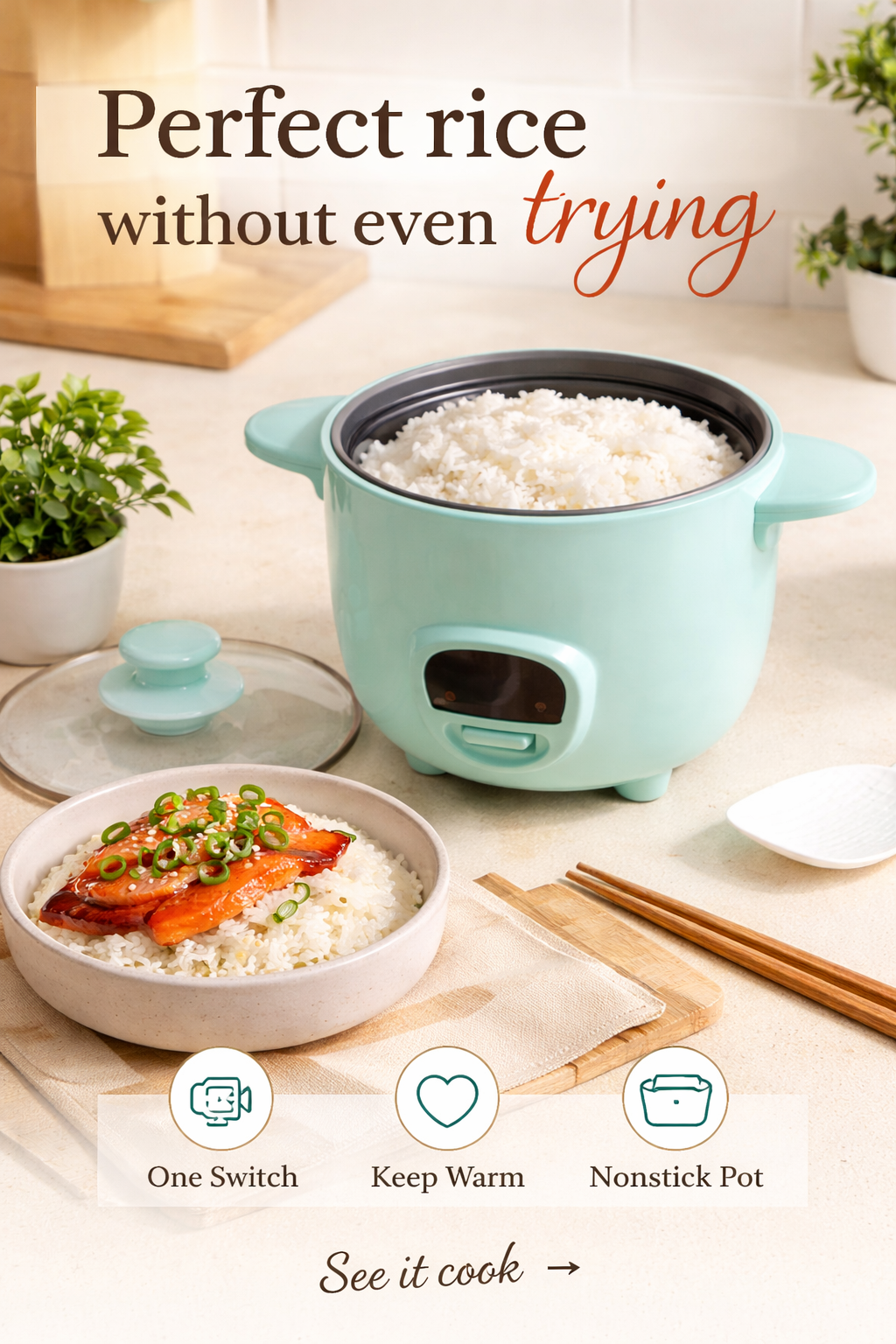 This $25 Mini Rice Cooker Made Dinner Effortless