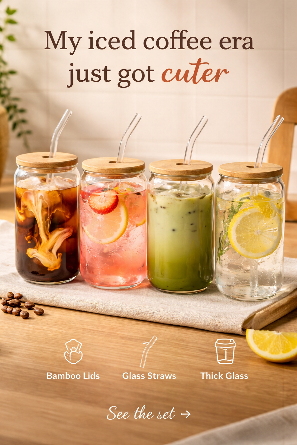 These $17 Glass Cups Made My Iced Coffee So Cute