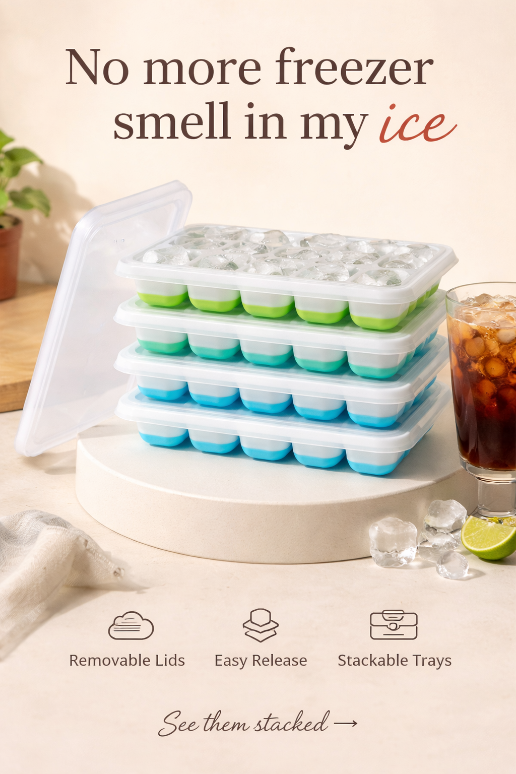 These $10 Ice Cube Trays Finally Stopped Freezer Spills