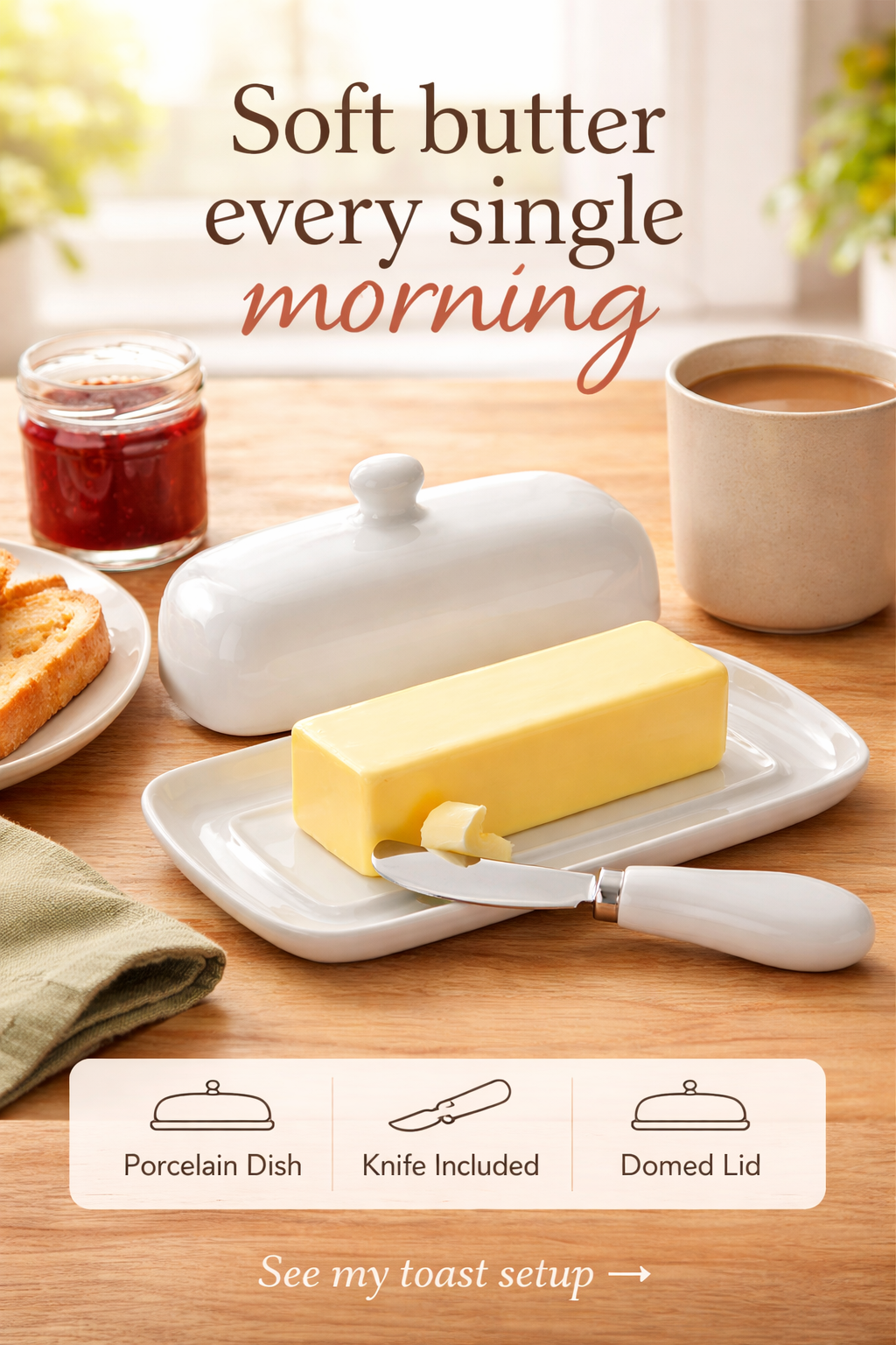This $19 Butter Dish Means Soft Butter Every Morning