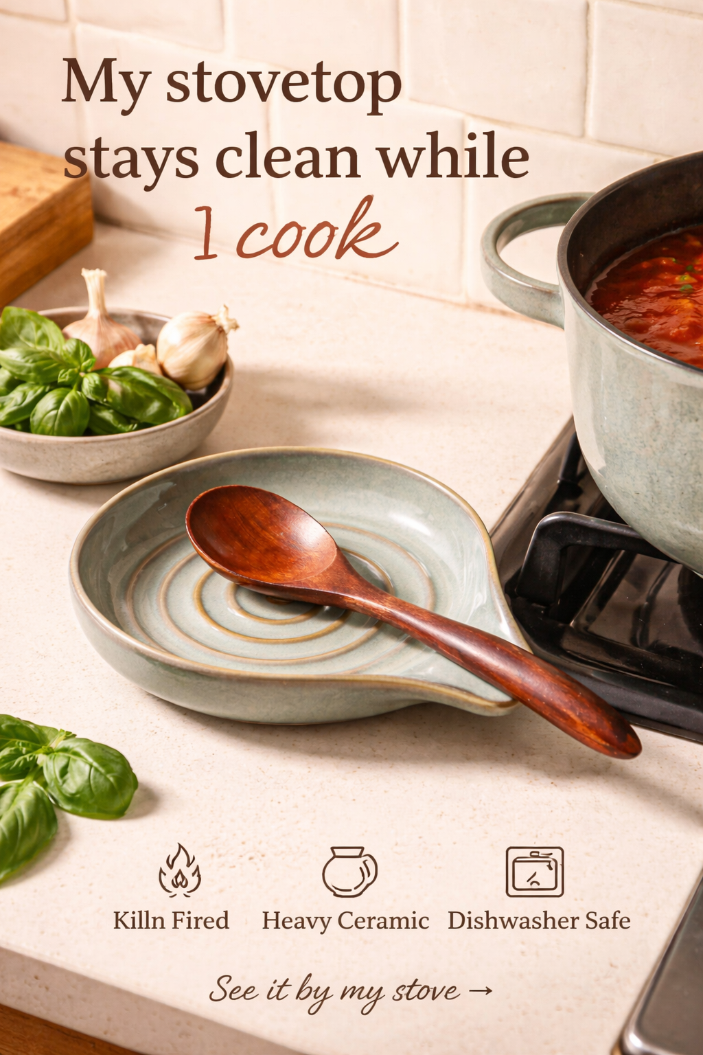 This $13 Spoon Rest Keeps My Stovetop Spotless