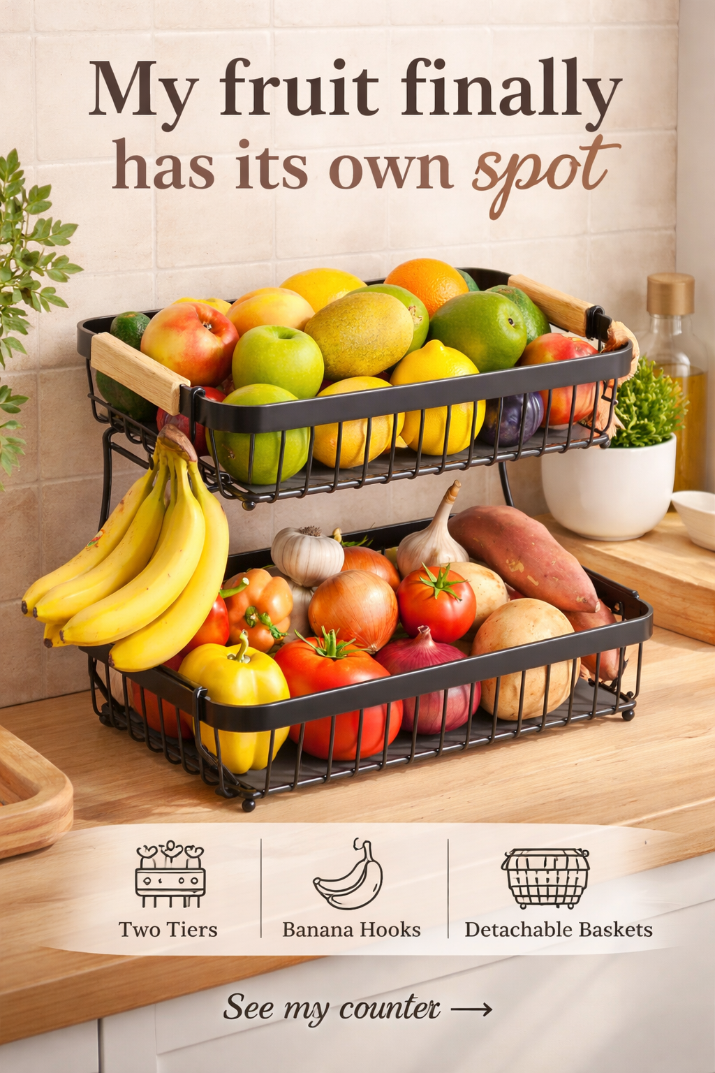 This $16 Fruit Basket Freed Up Half My Counter