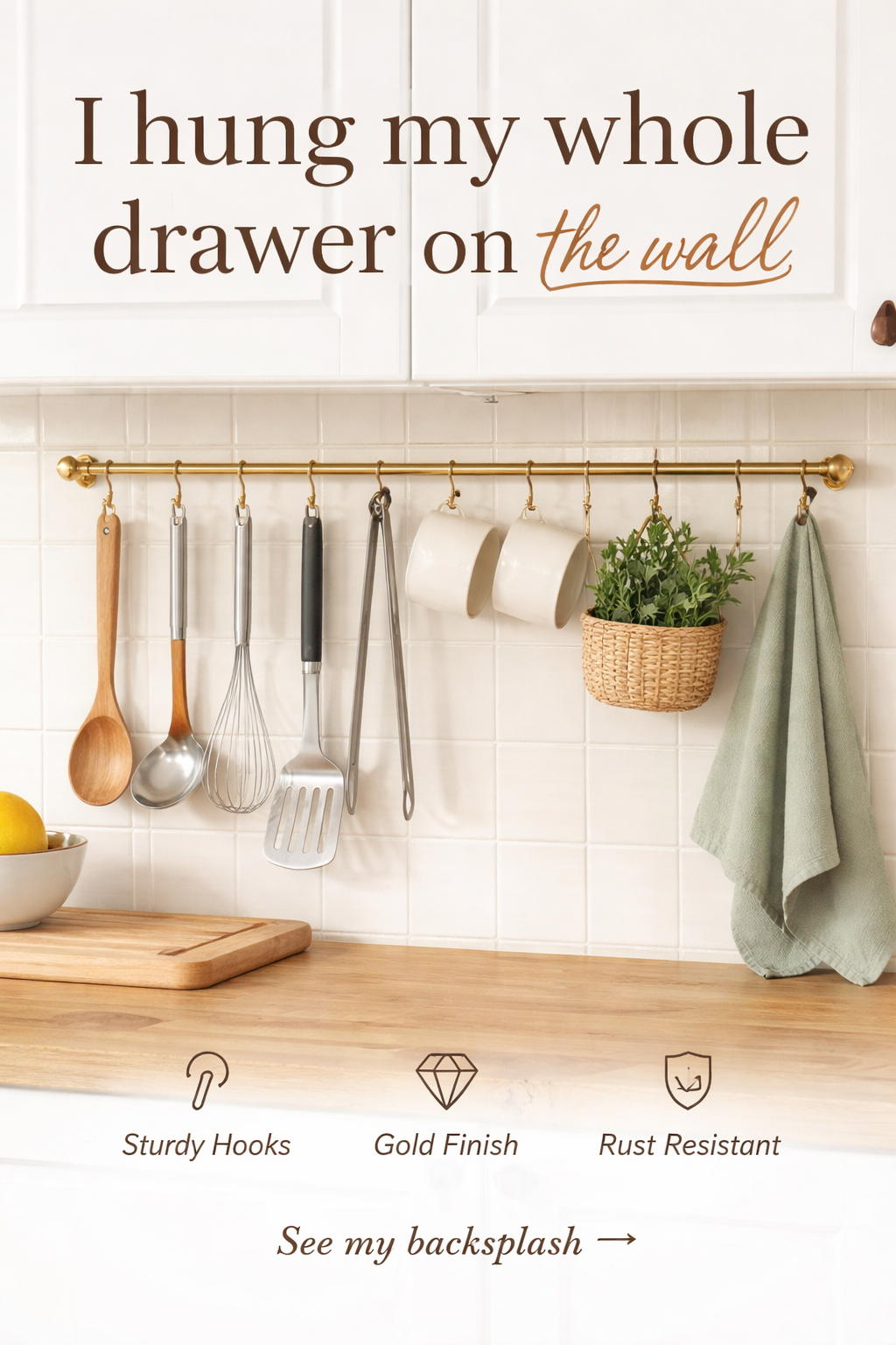 This $10 Utensil Rail Got Everything Off My Counter