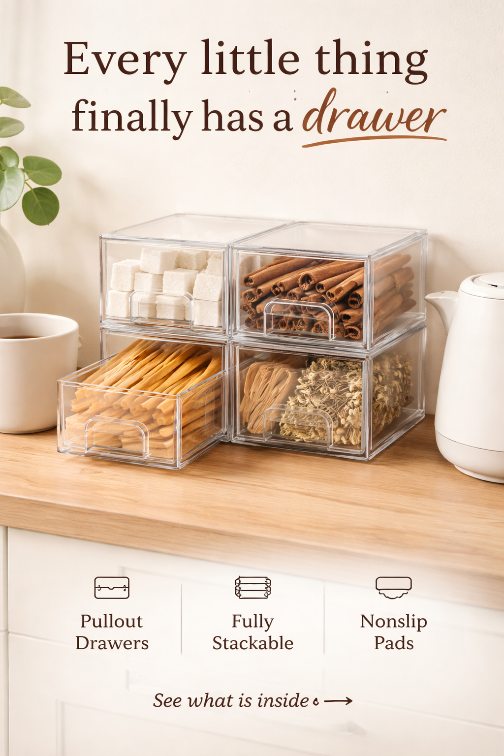 This $25 Stackable Drawer Set Tamed My Tea Corner