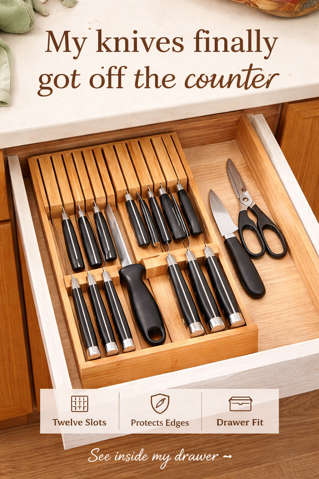 This $29 Knife Drawer Organizer Cleared My Counter