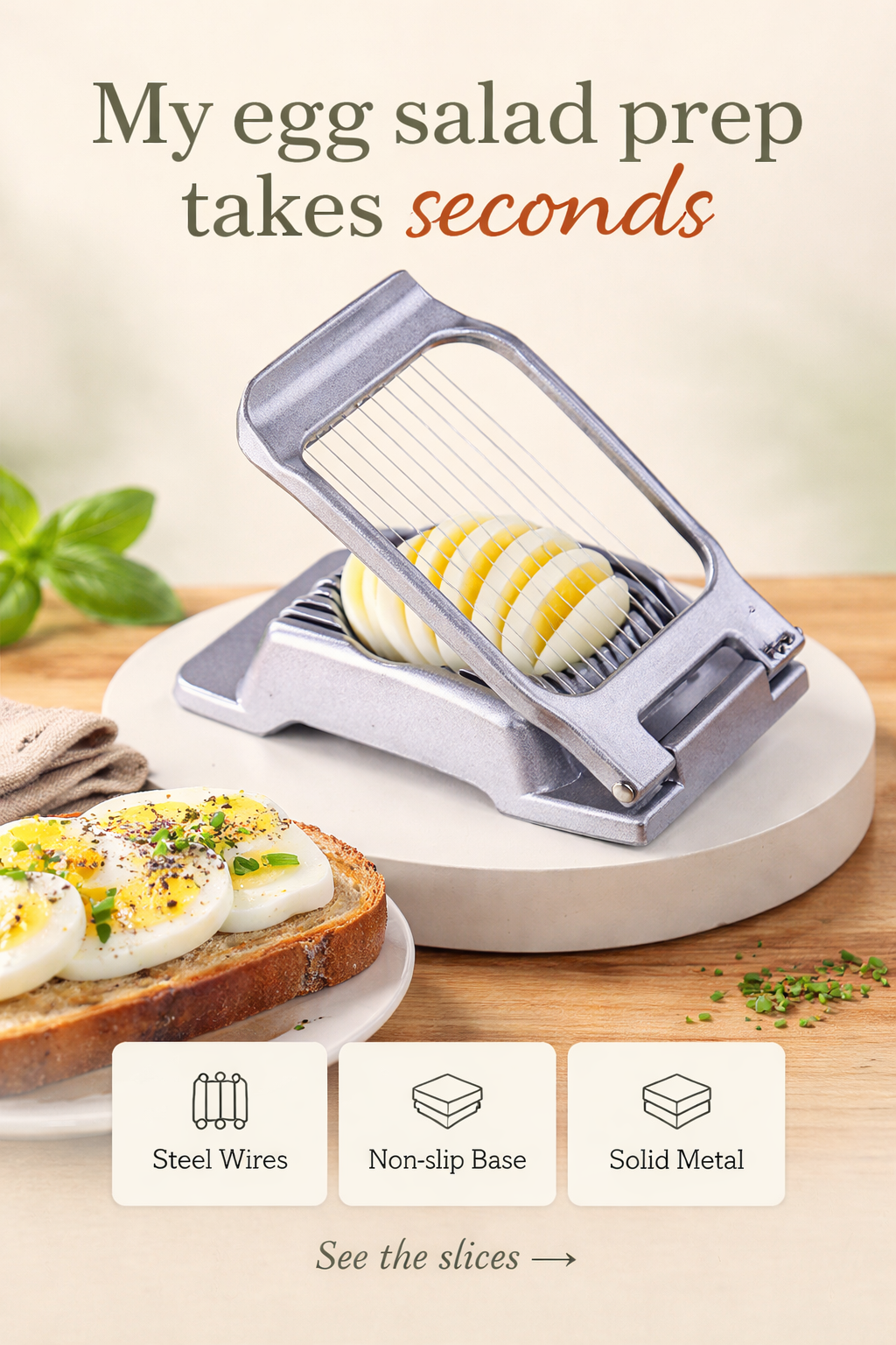 This $9 Egg Slicer Makes Perfect Slices in Seconds