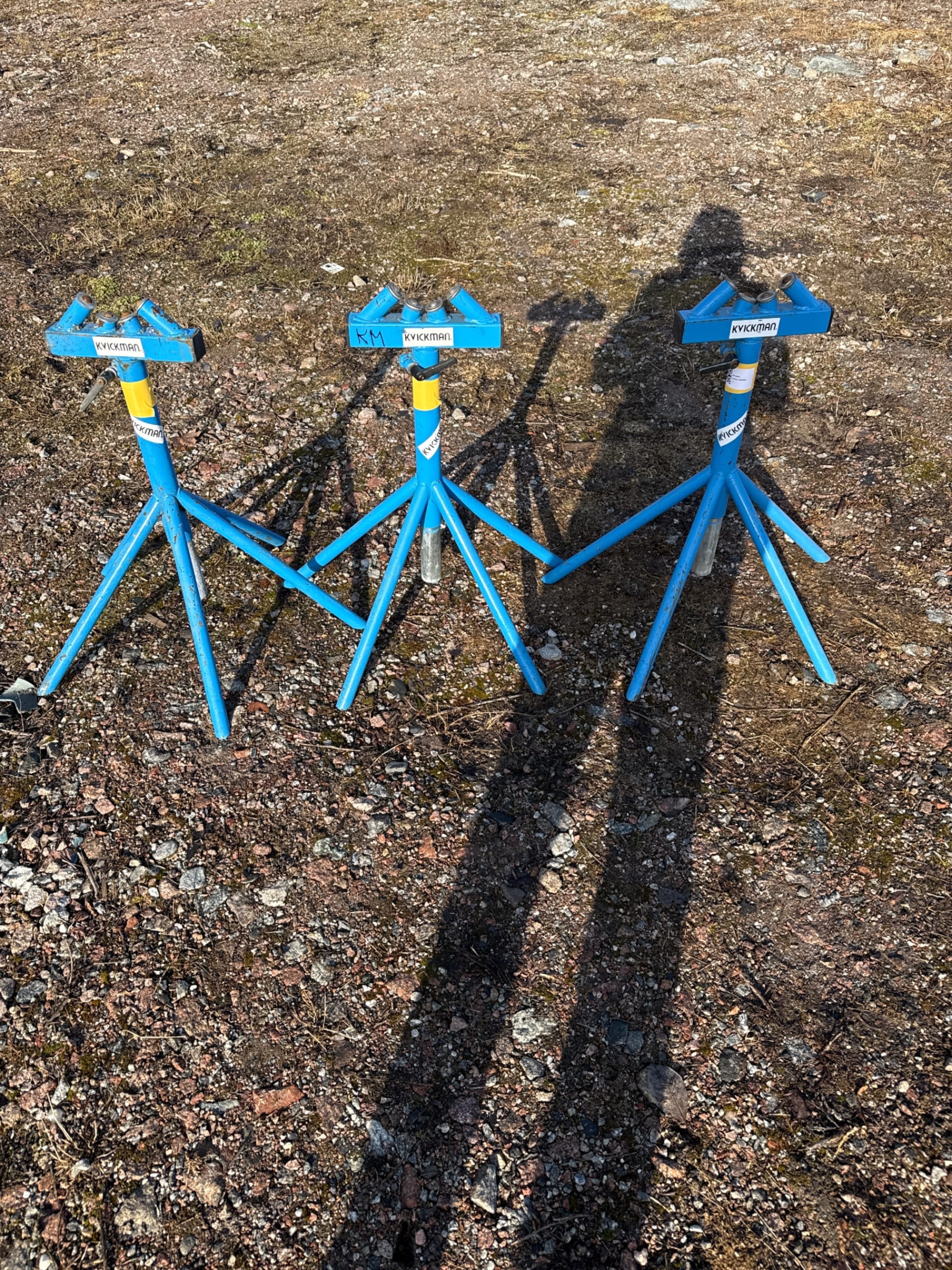 3 st Kvickman rörstöd / rörbockar för rörmontage