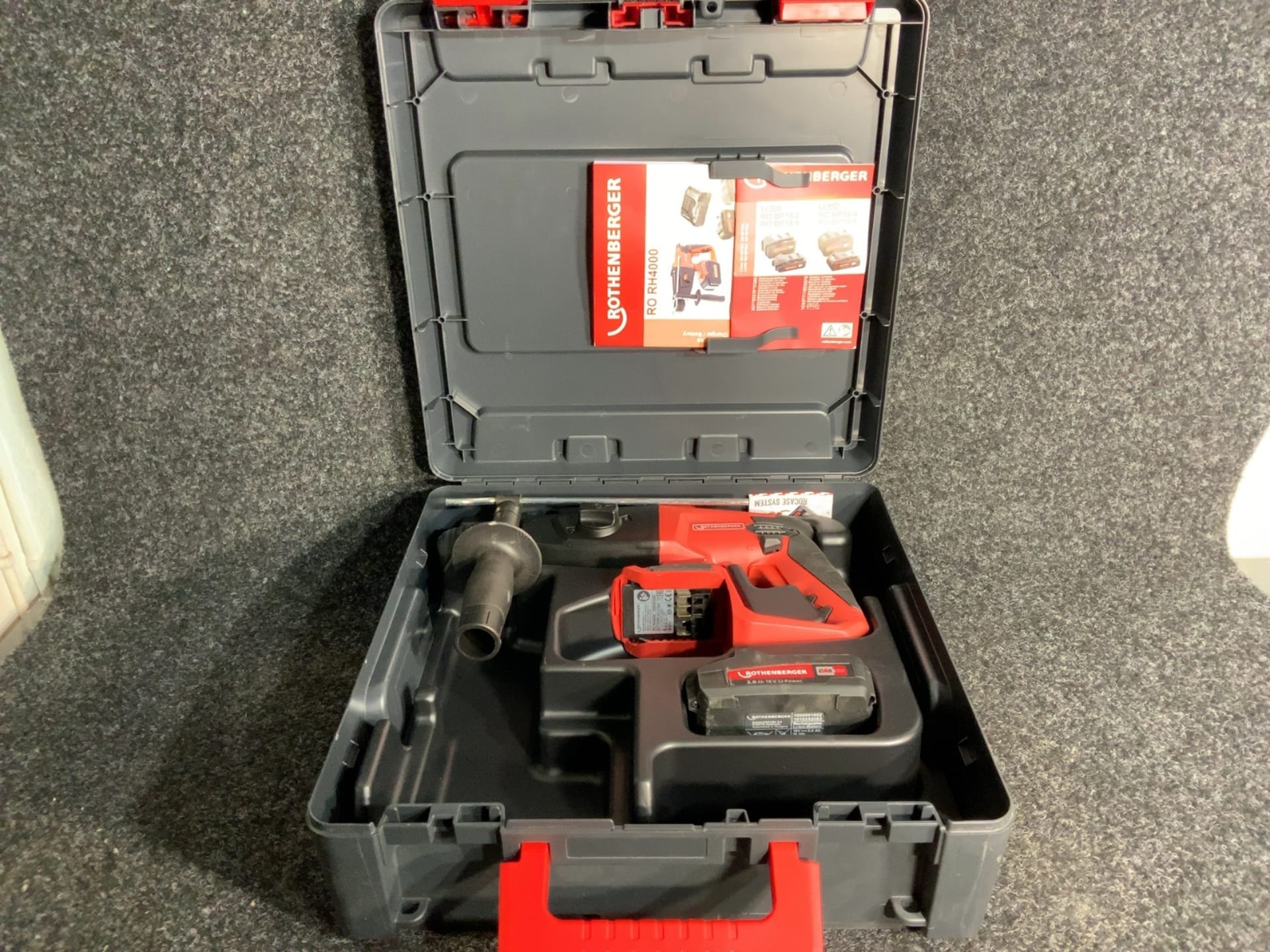 Rothenberger RO RH4000 batteridriven borrhammare 18V med batteri och väska
