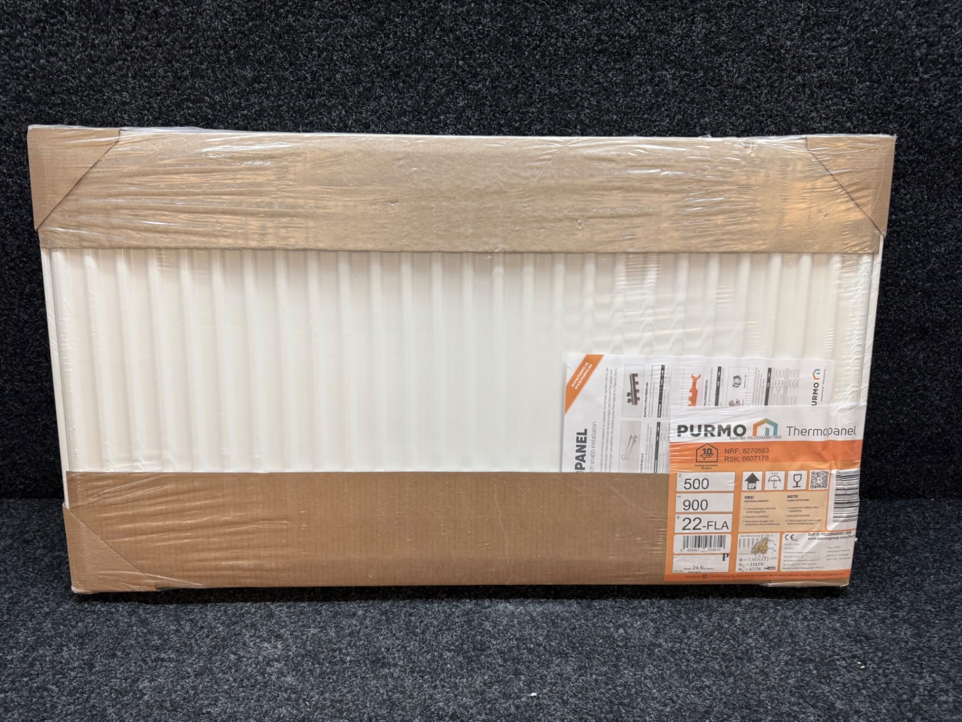 Purmo Thermopanel radiator TP22 500 x 900 mm vattenburet element RSK 6607178 med skada