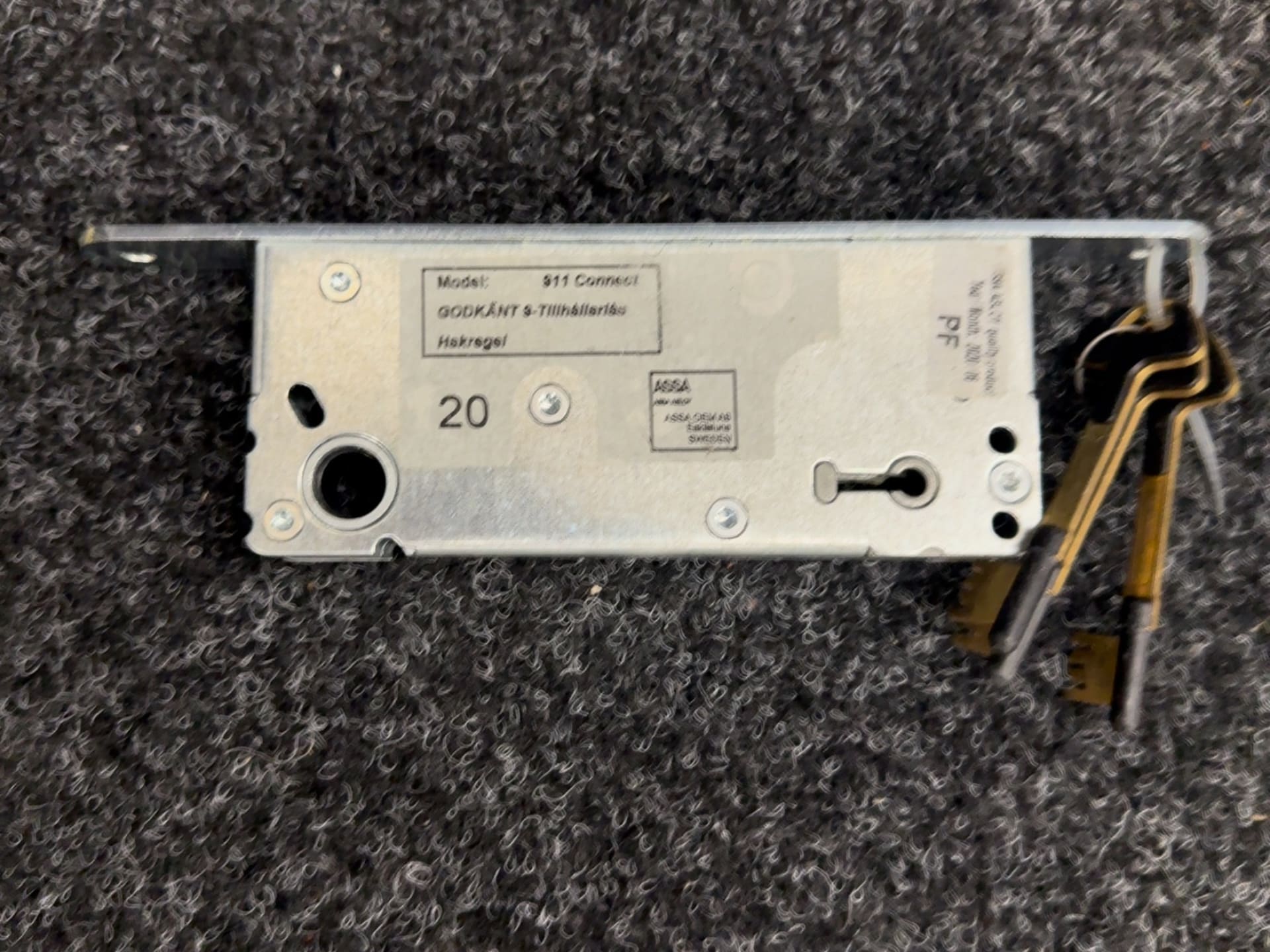 ASSA ABLOY 911 Connect låshus instickslås för dörr med 3 nycklar
