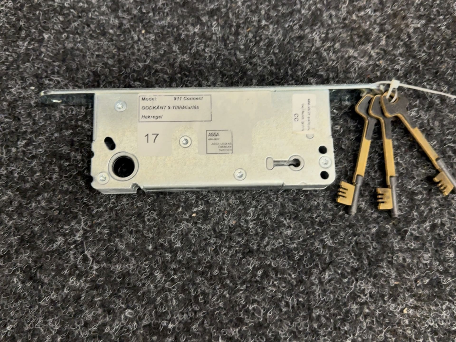 ASSA ABLOY 911 Connect låshus instickslås för dörr med 3 nycklar