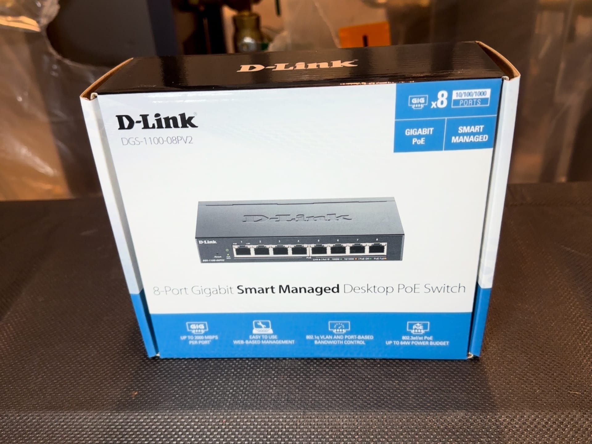 D-Link DGS-1100-08PV2 Smart Managed 8-Port Desktap POE Switch