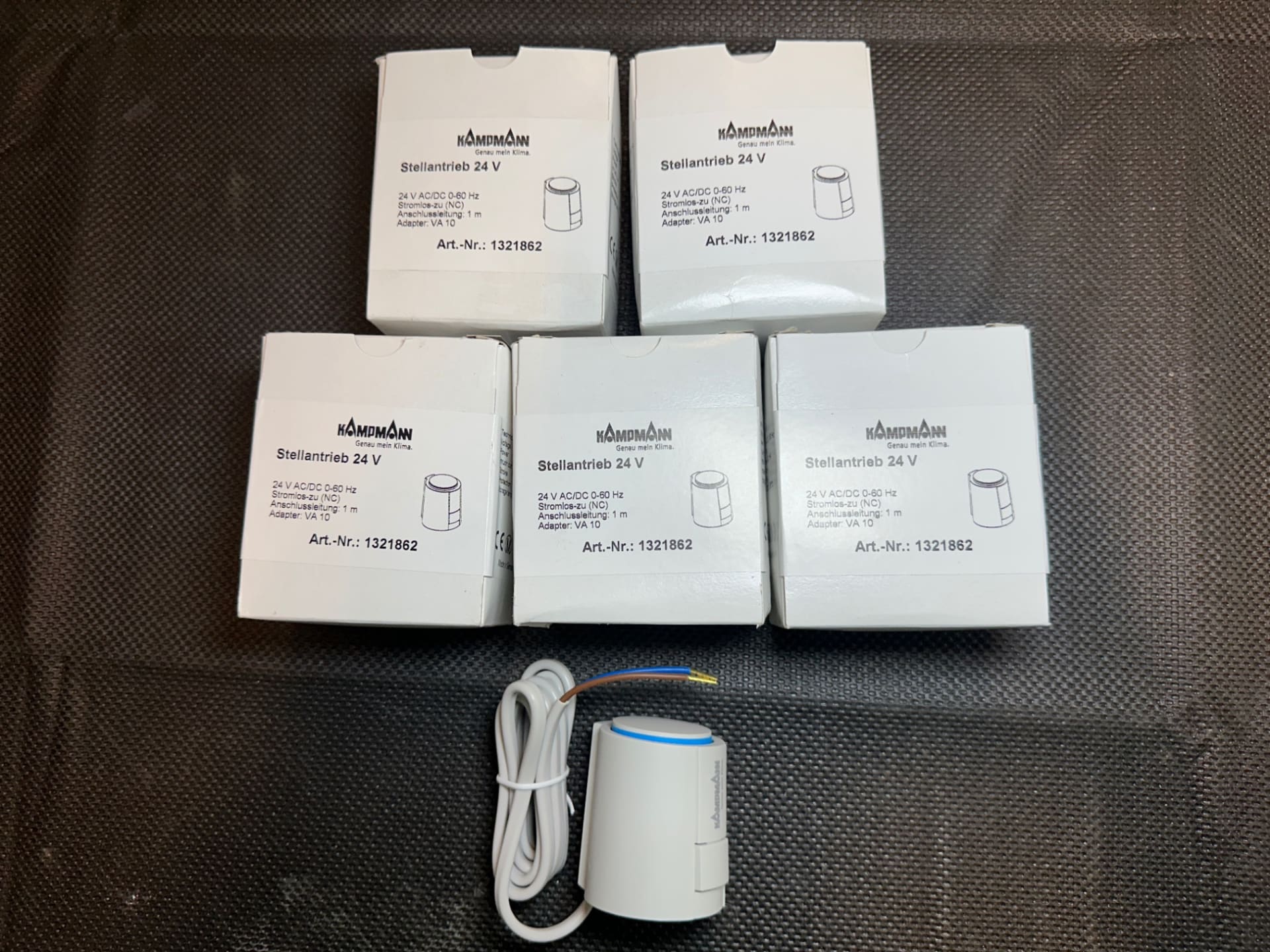 6 st ställdon till golvvärme fördelare  stellantrieb 24 V AC/DC 0-60 Hz (NC)