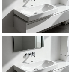 2 St Handfat 80cm tvättställ porslin Alterna för konsol RSK 7606546 
