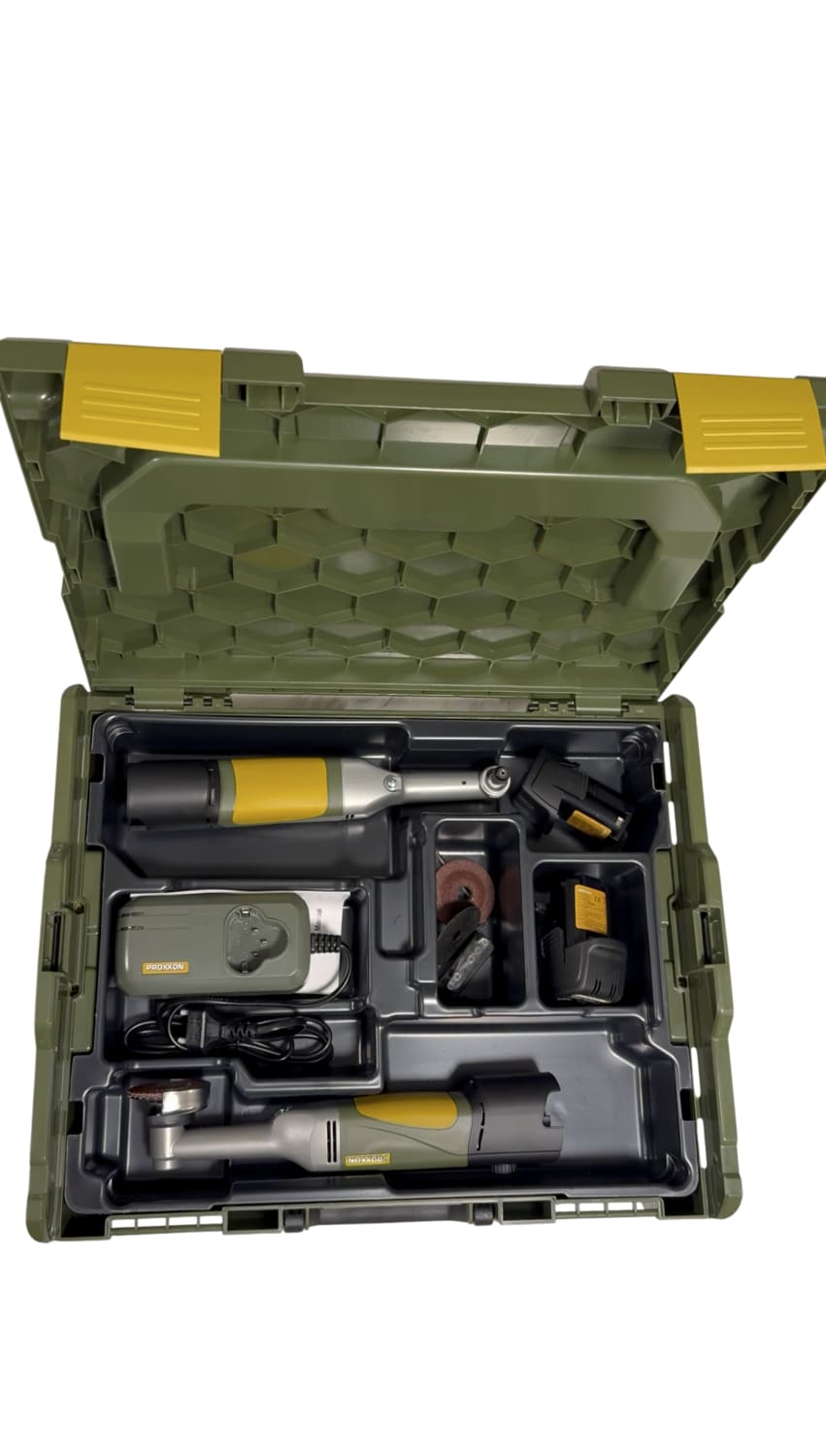 Proxxon L-Boxx koffert m/ vinkelsliper og bor-/slipemaskin