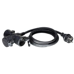 PROFF SKJØTEKABEL 10 M, 2,5 MM 2/3-VEIS