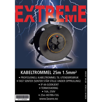 EXTREME KABELTROMMEL 25M 1,5MM2