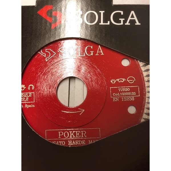 Solga diam.blad 125x22,2 Poker ekstra fine