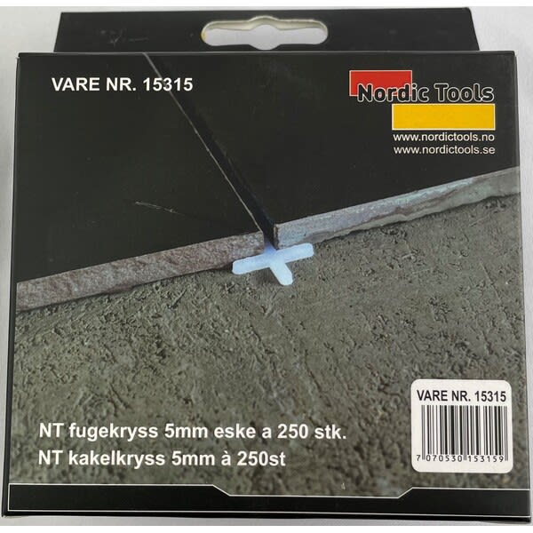 NT Fugekryss 5mm 250 stk