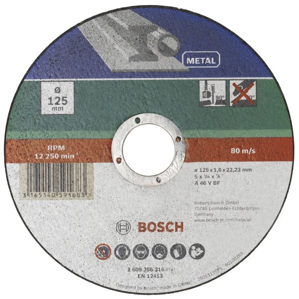 BOSCH KAPPESKIVE METAL 125X1,6 MM RETT