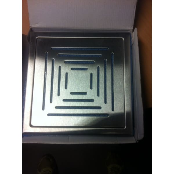 Slukrist 20x20 Neptun børstet stål, Aqualex