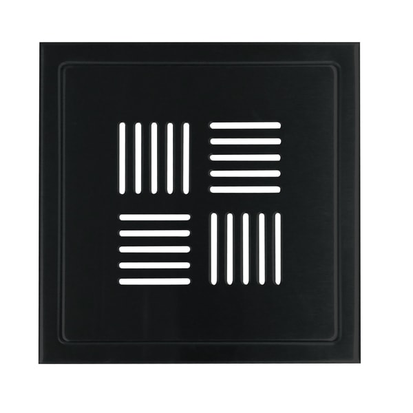 Slukrist 20x20 Stratos matt sort, Aqualex