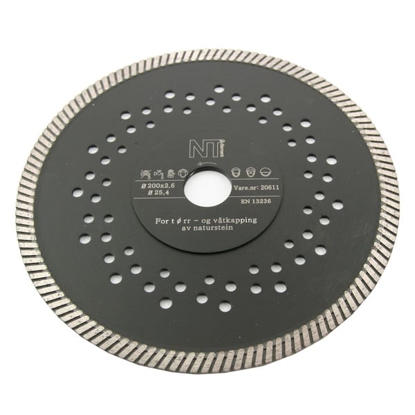 NT Super turbo Diamantblad for naturstein 200x25,4
