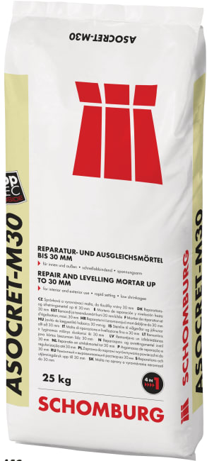 Reperasjonsmørtel Asocret M30, 25kg
