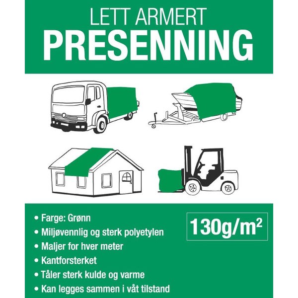 PRESENNING GRØNN 6 X 10 M