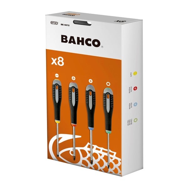 BAHCO SKRUTREKKERSETT ERGO 8 STK