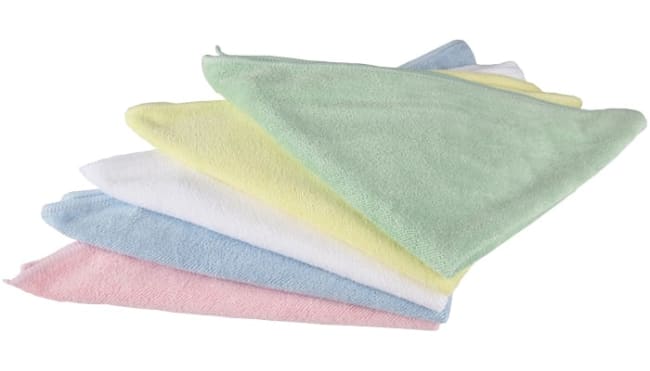 Mikrofiberklut blå/rosa/grønn 32x32 cm 25 pakning