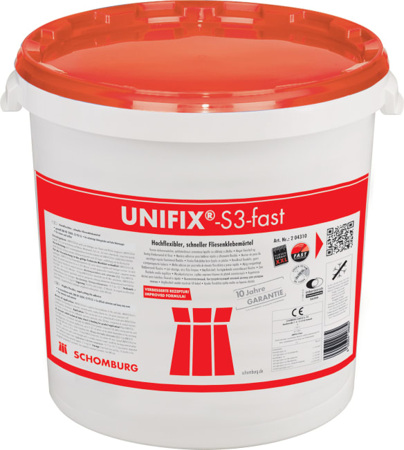 Fast hurtiglim Unifix S3, Hvit 20kg
