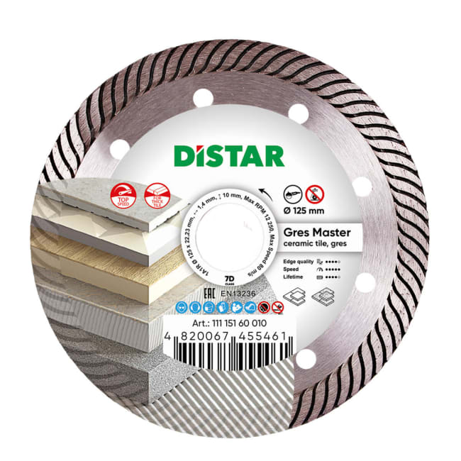 Distar Diamantblad Gres Master 125 mm 125