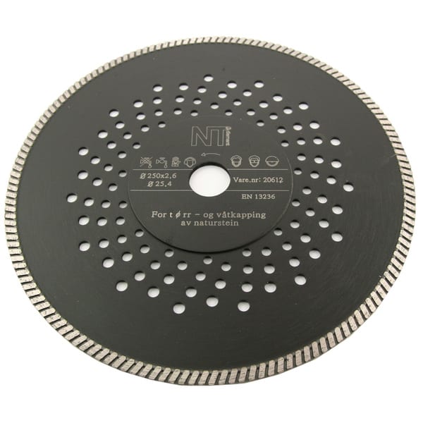 NT Super Turbo Diamantblad for naturstein 250x25,4