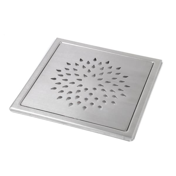 Slukrist 20x20 Stella børstet stål, Aqulex