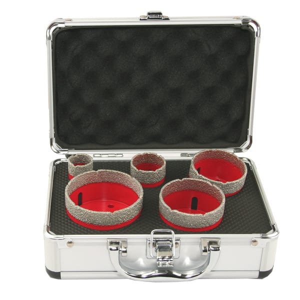 Diamant hullborsett 5 deler for tørrboring for vinkelsliper