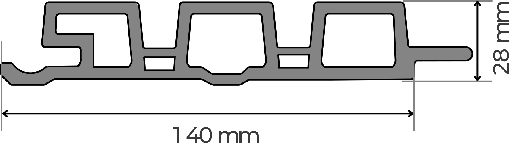 Technical drawing of NovEx Clad GP751
