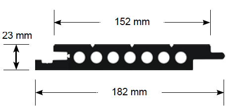 Technical drawing of Smart™ T&G Composite Decking