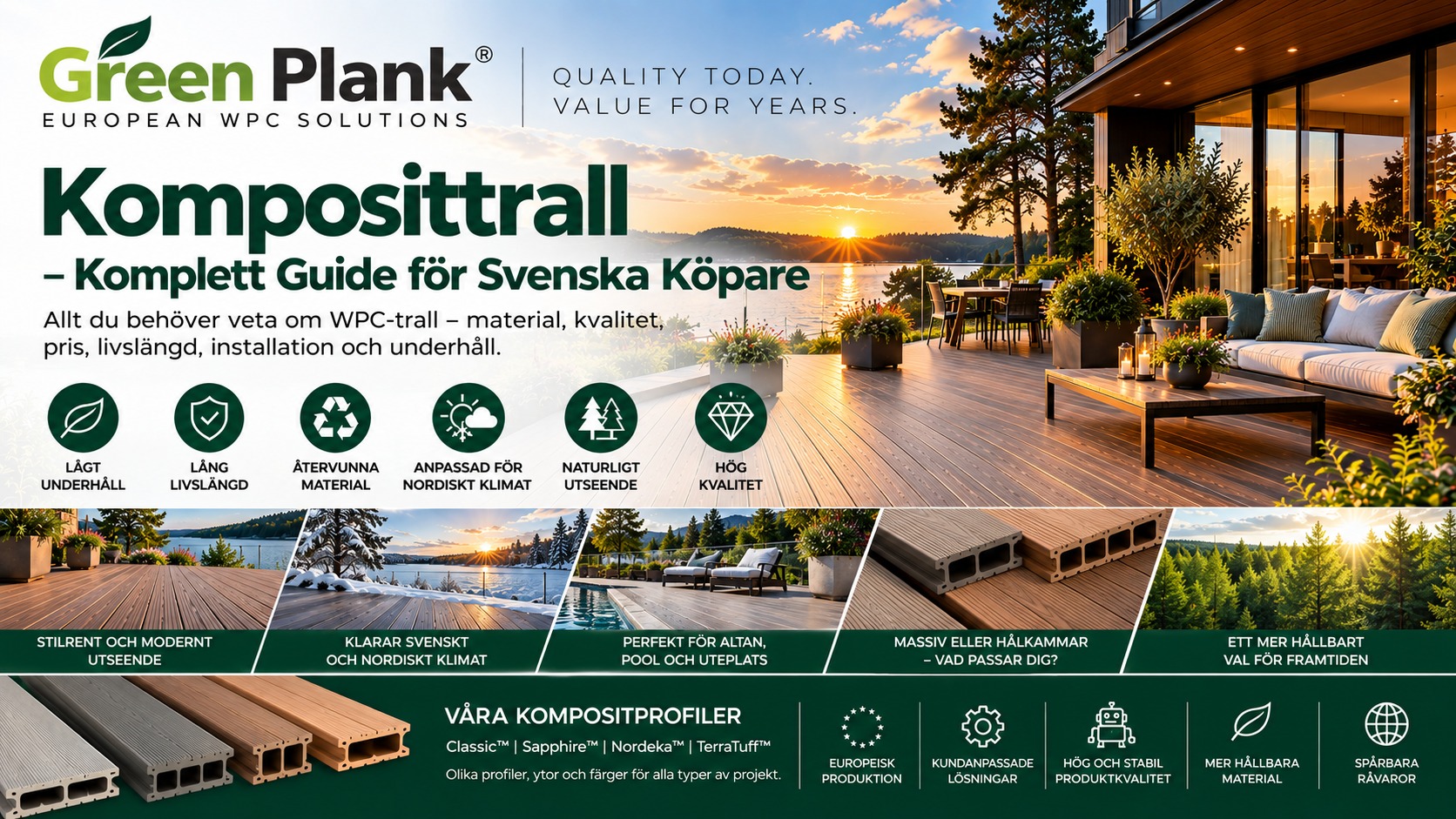 Komposittrall – Komplett Guide för Svenska Köpare | Green Plank