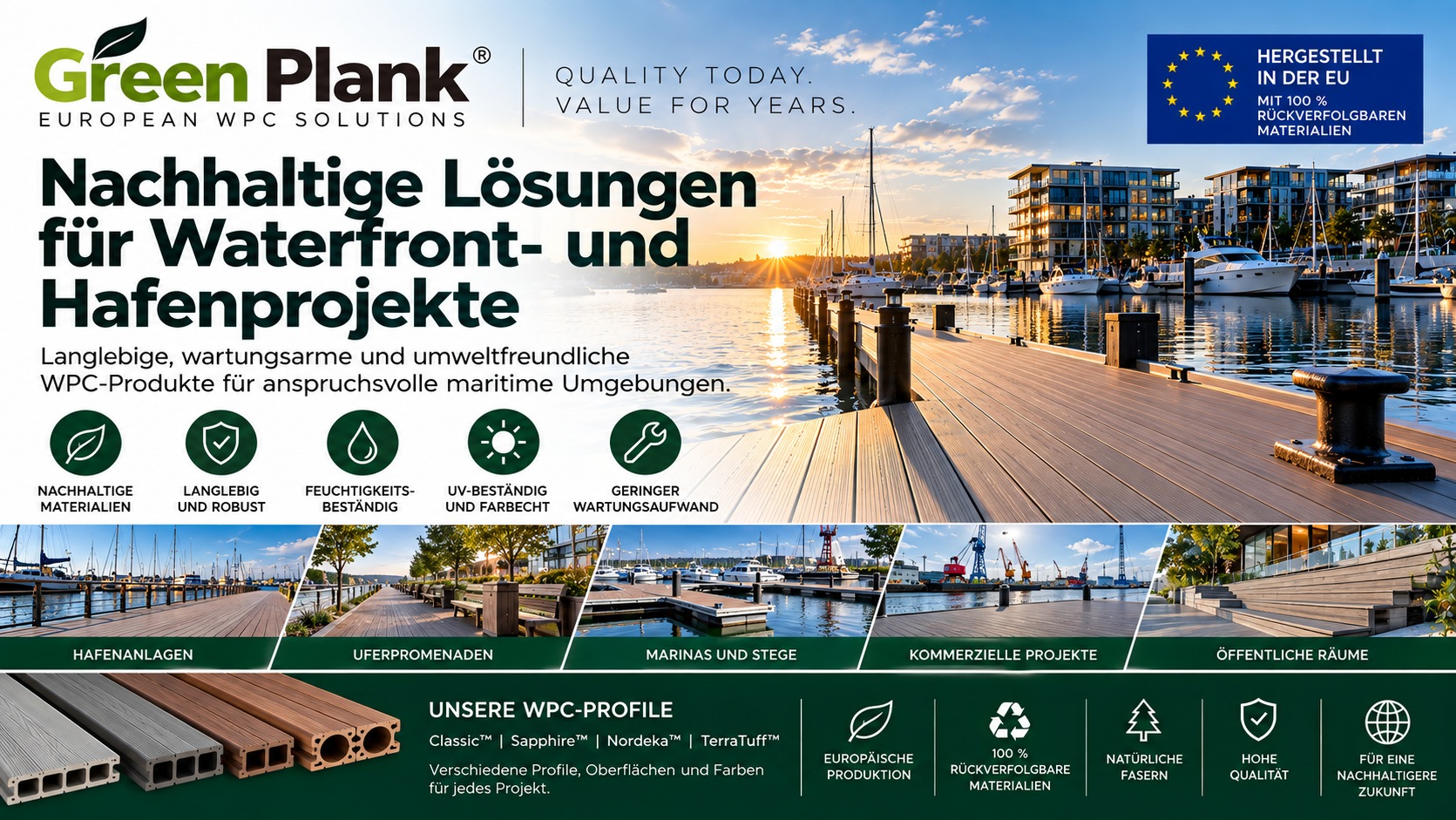 Nachhaltige Lösungen für Waterfront- und Hafenprojekte