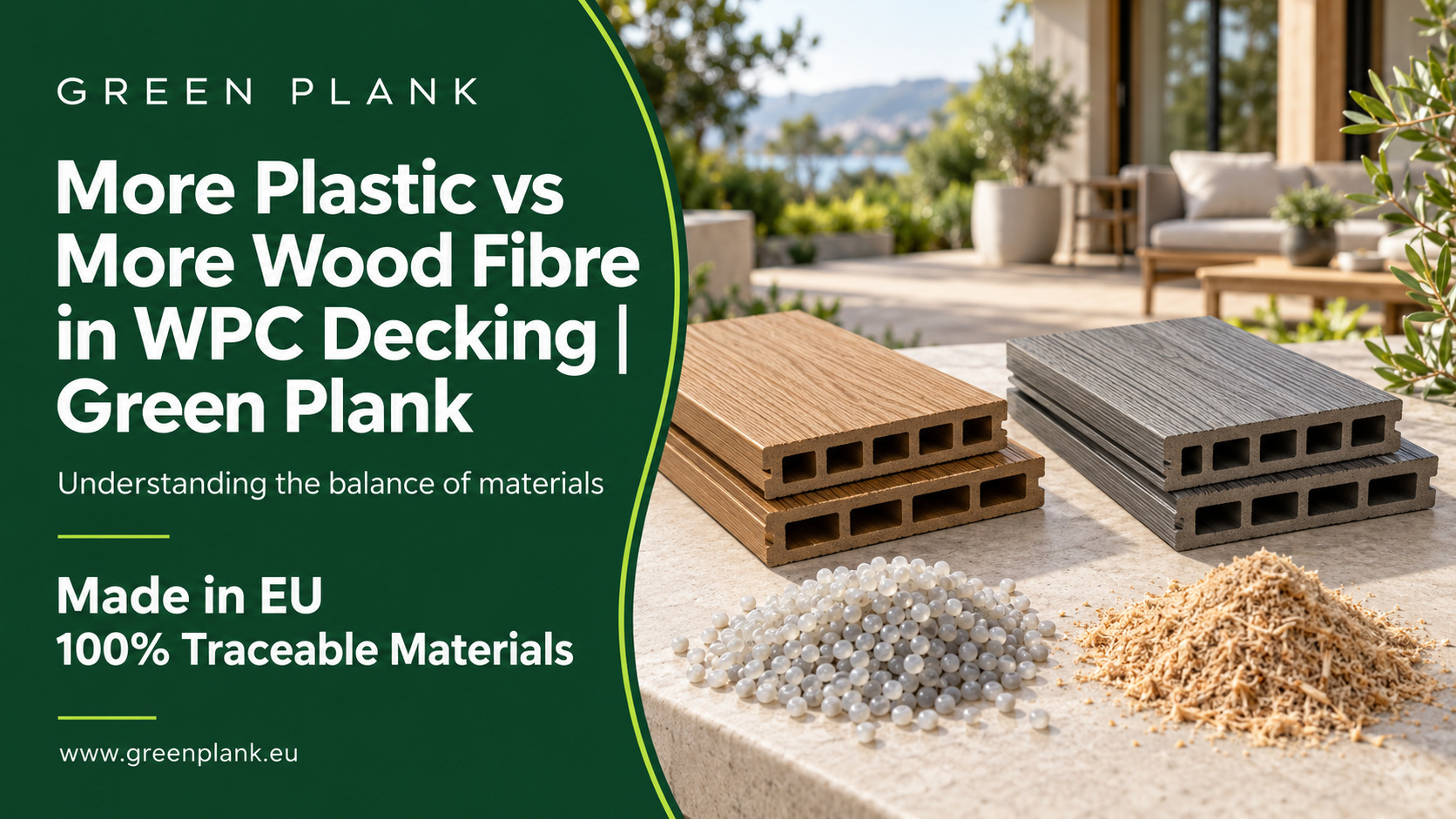 More Plastic vs More Wood Fibre in WPC Decking | Green Plank