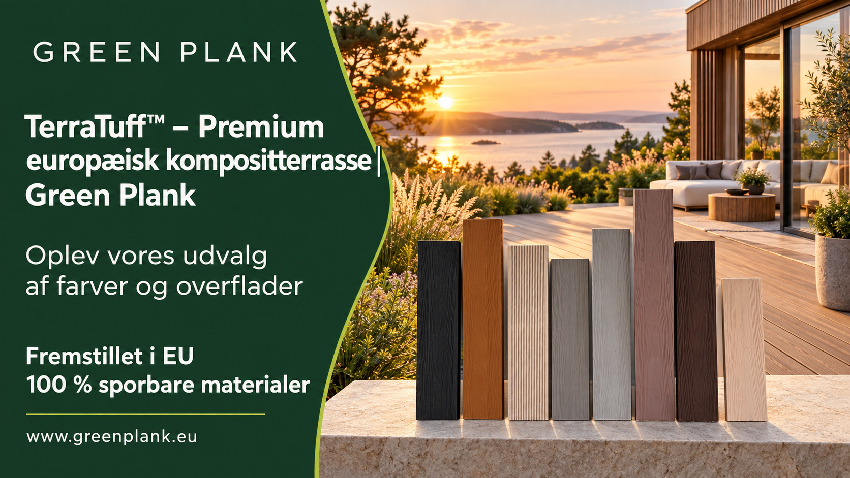 TerraTuff™ – Premium europæisk kompositterrasse | Green Plank