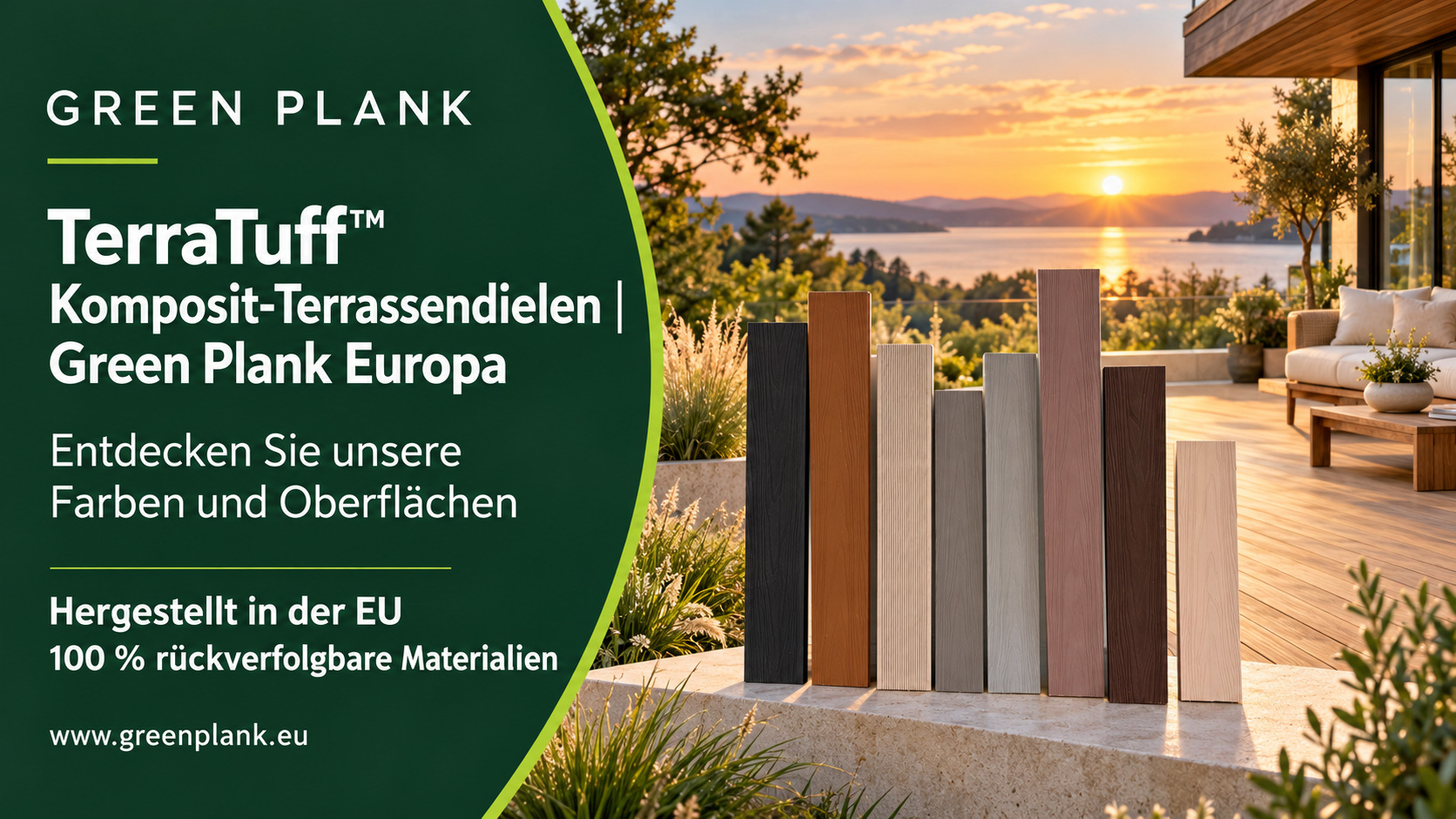 TerraTuff™ Komposit-Terrassendielen | Green Plank Europa
