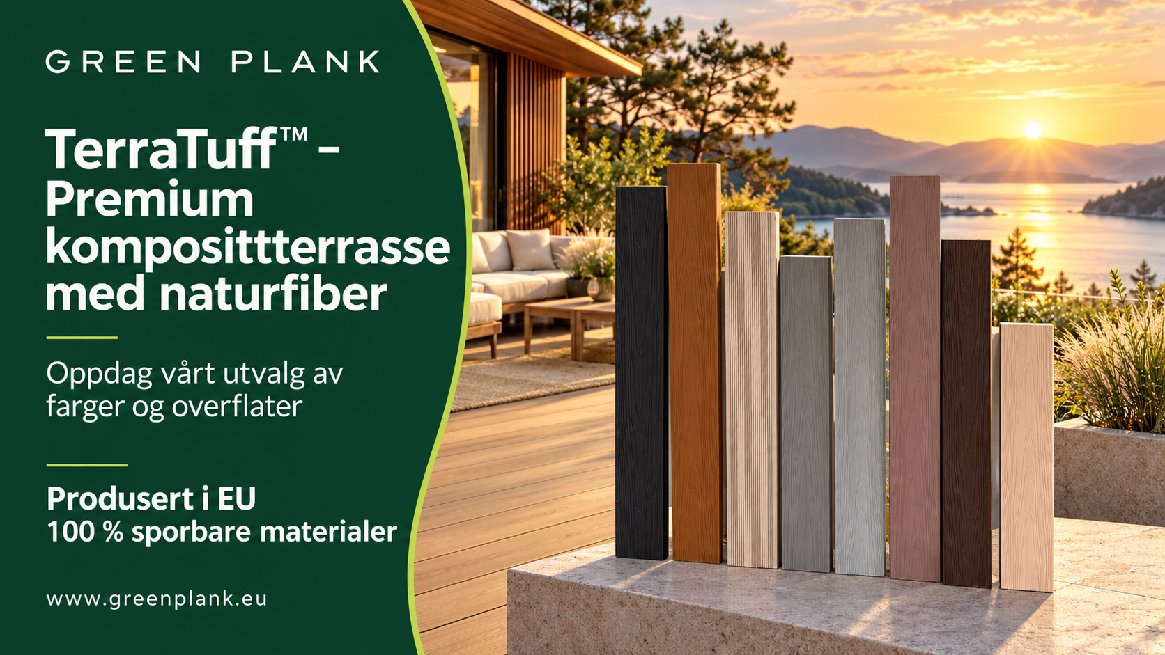 TerraTuff™ – Premium komposittterrasse med naturfiber