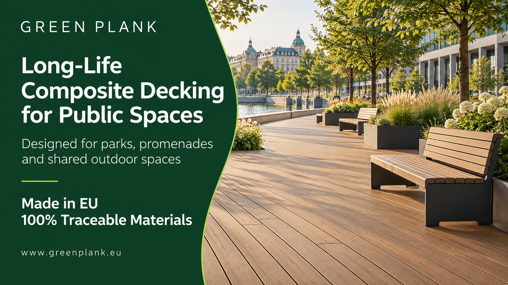 Long-Life Composite Decking for Public Spaces
