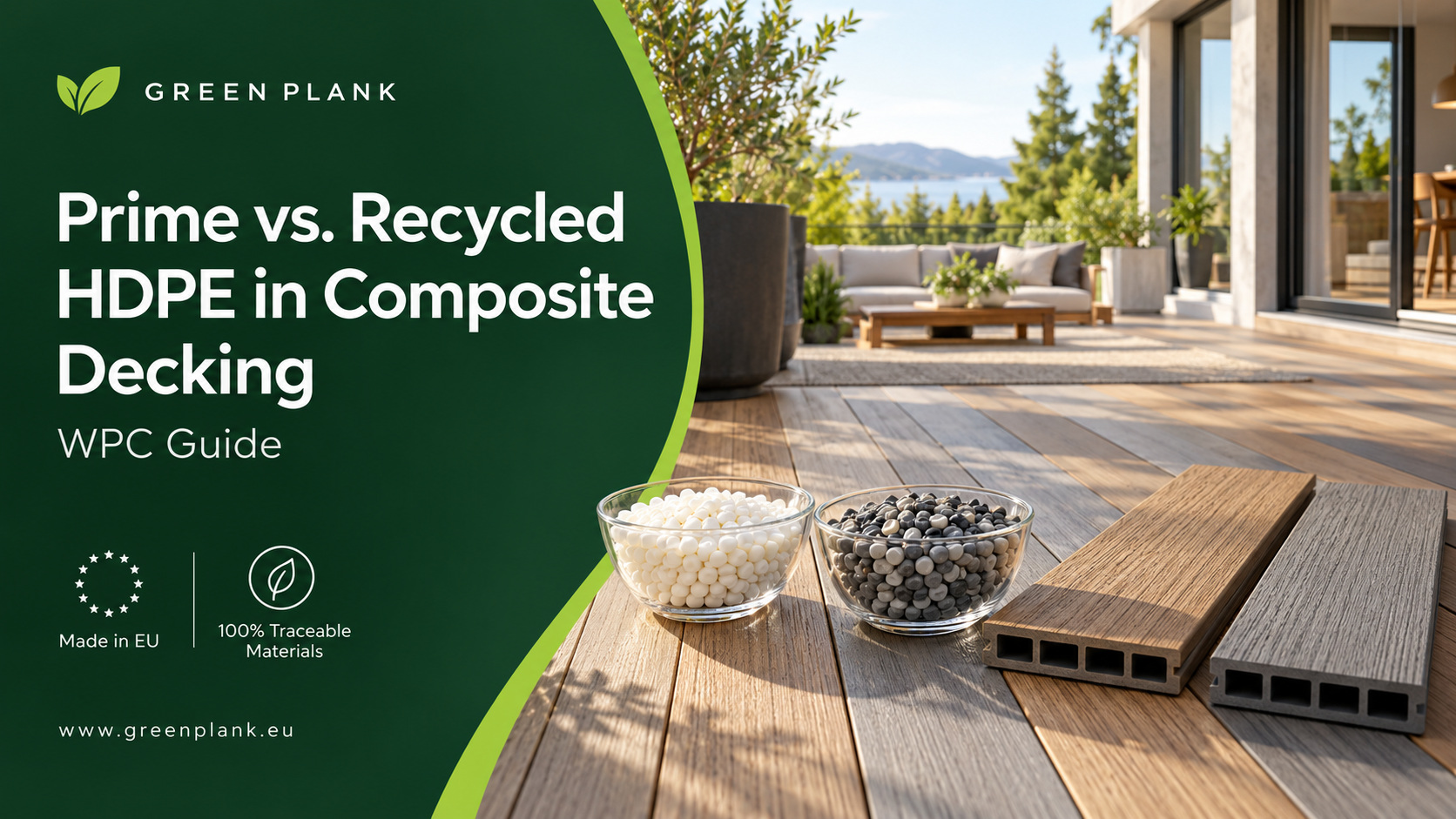 Prime vs. Recycled HDPE in Composite Decking | WPC Guide