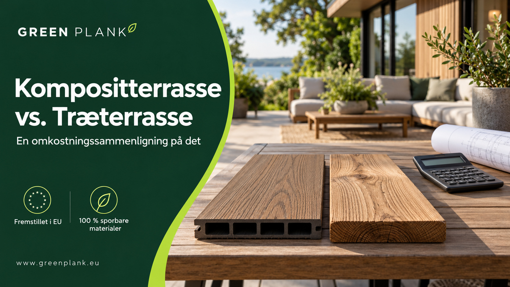 Kompositterrasse vs. Træterrasse – En omkostningssammenligning på det danske marked