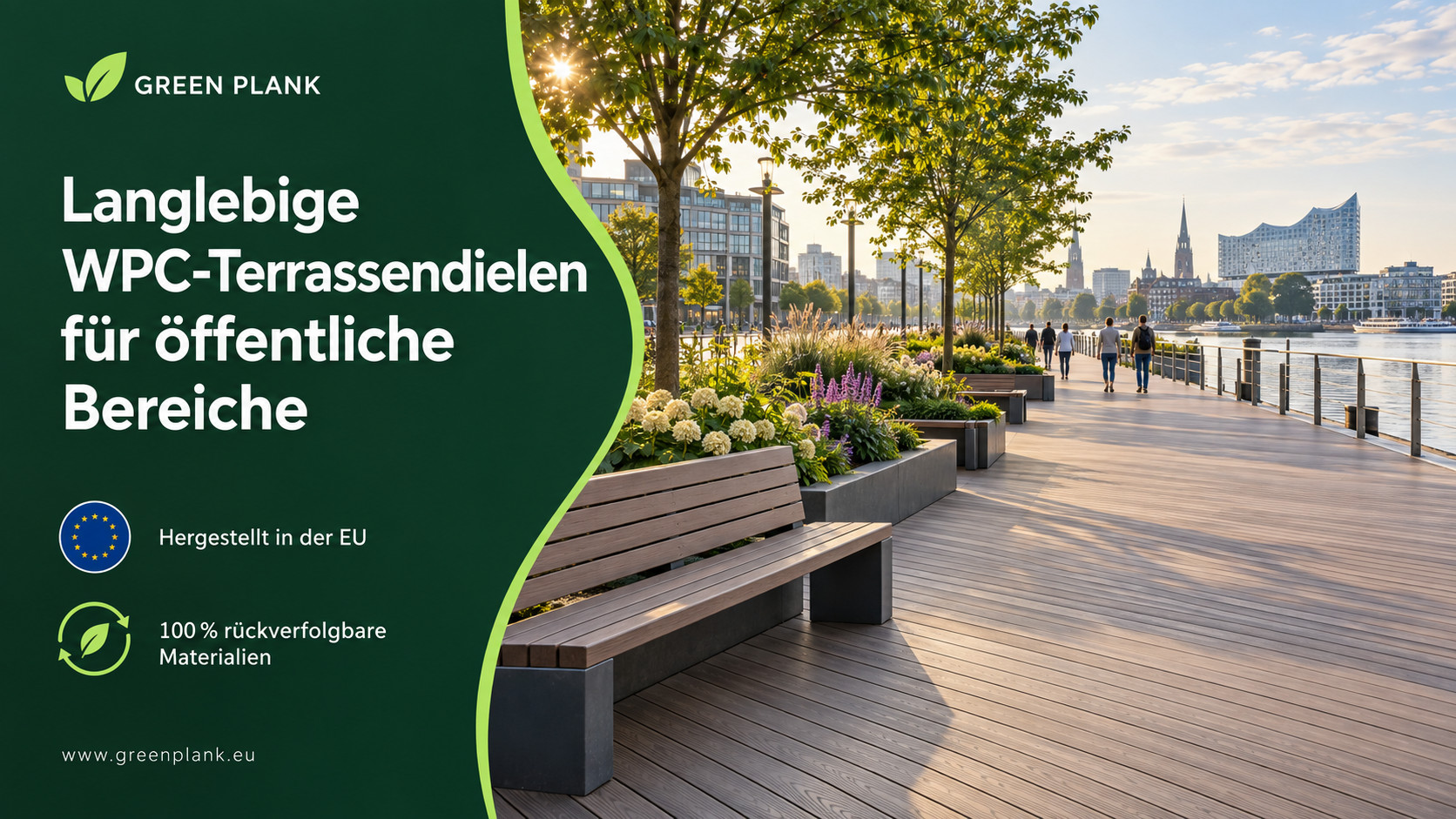 Langlebige WPC-Terrassendielen für öffentliche Bereiche
