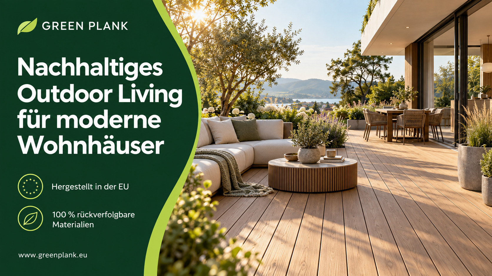 Nachhaltiges Outdoor Living für moderne Wohnhäuser