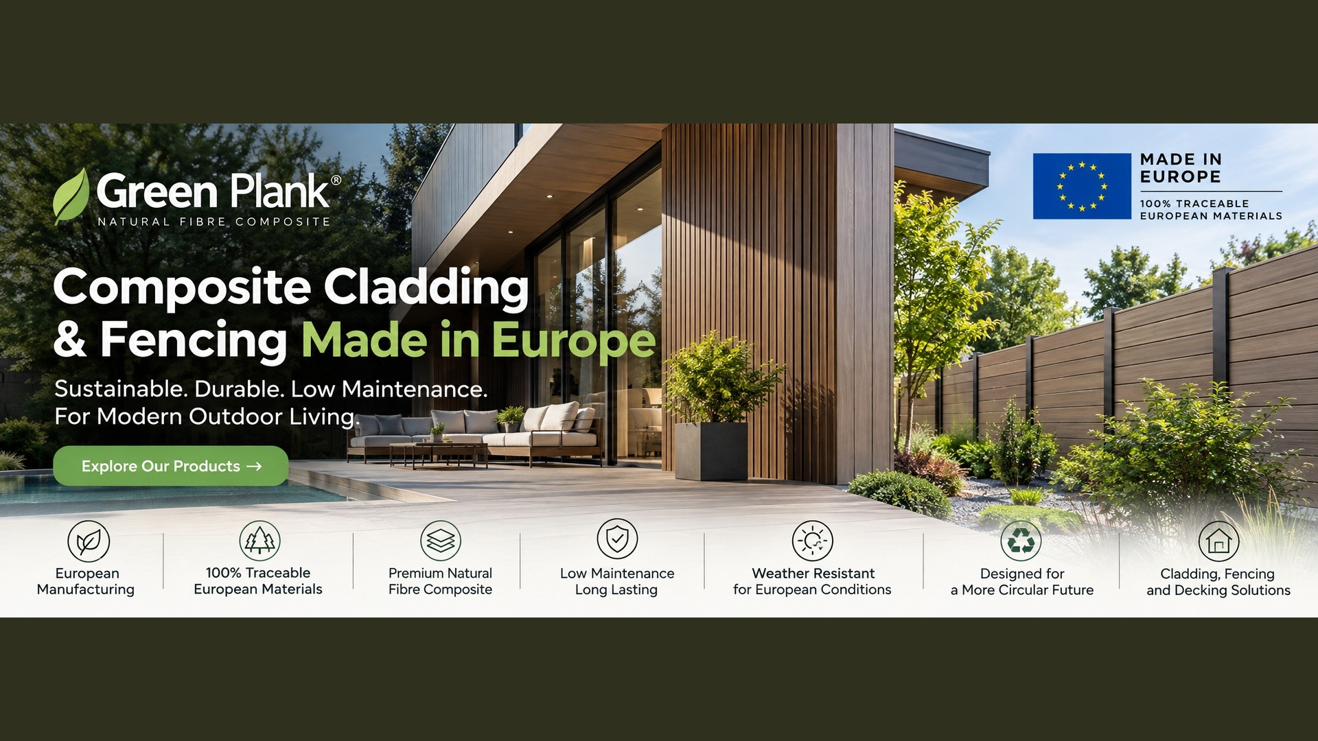 European Composite Cladding & WPC Fencing | Green Plank